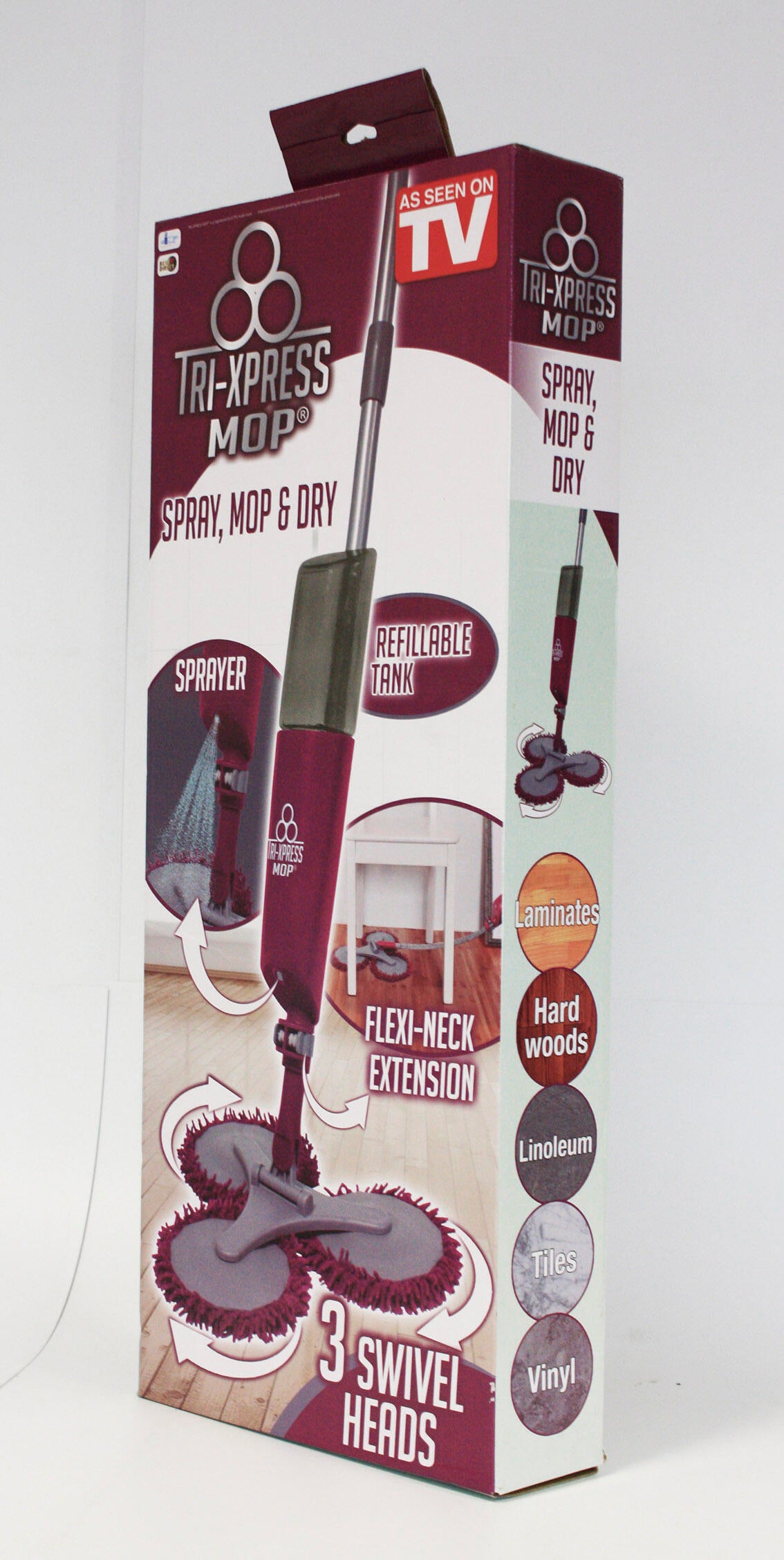 Mopa Giratoria con Spray y Microfibra | Tri Xpress Mop 3 en 1