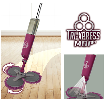 Mopa Giratoria con Spray y Microfibra | Tri Xpress Mop 3 en 1