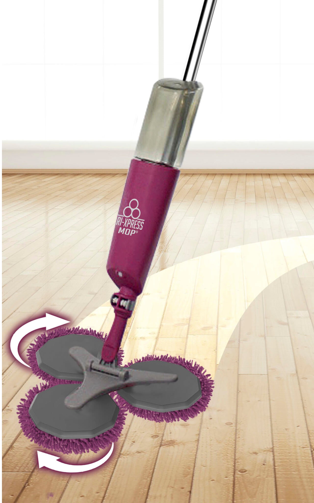 Mopa Giratoria con Spray y Microfibra | Tri Xpress Mop 3 en 1