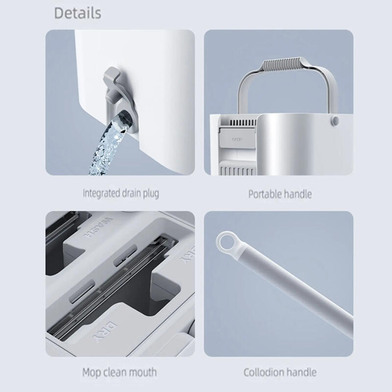 Fregona Plana Giratoria con Cubo y 3 Trapos de Microfibra | 360°