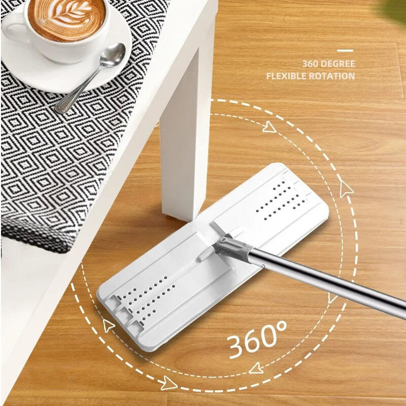 Fregona Plana Giratoria con Cubo y 3 Trapos de Microfibra | 360°